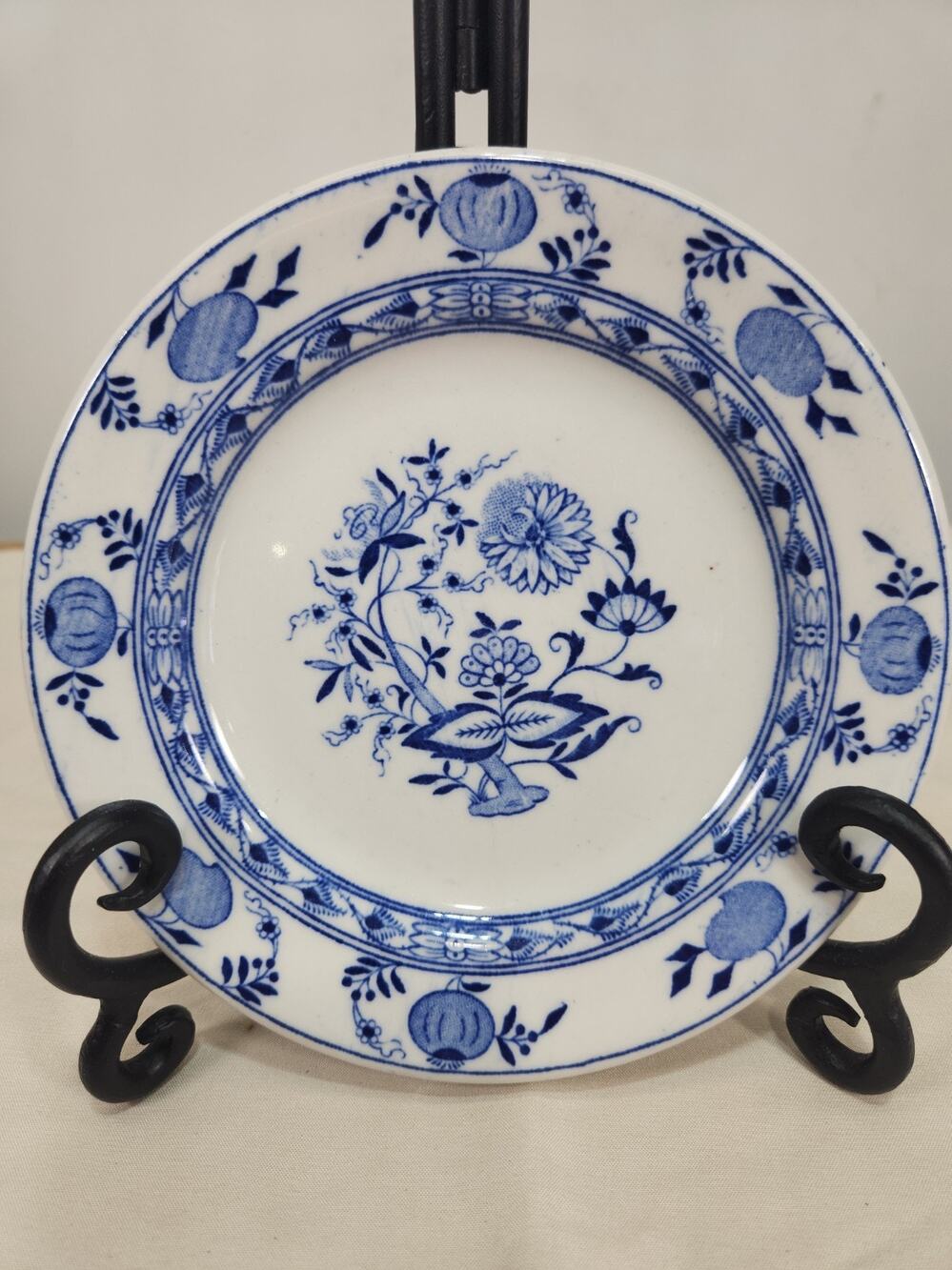 Vintage Sterling China Blue Onion 7" Plate East Liverpool Ohio Restaurant Ware